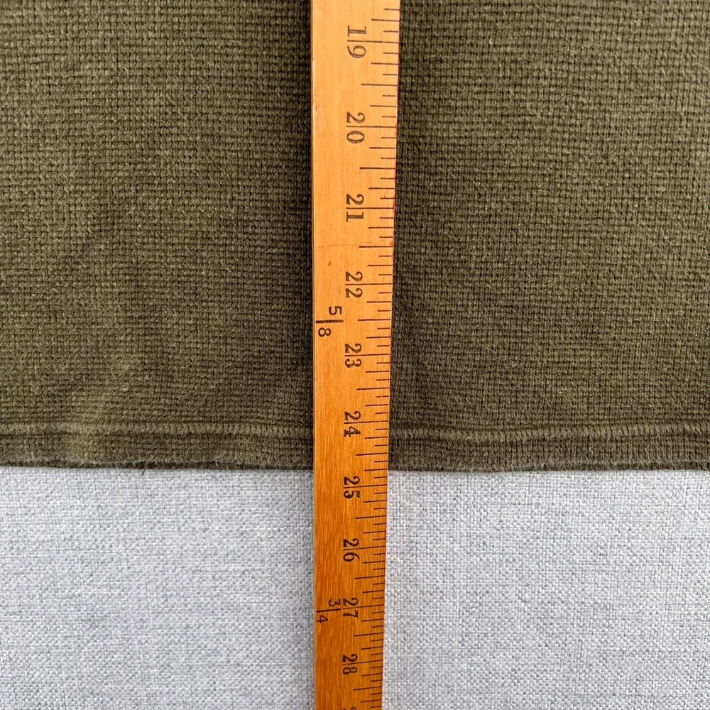 Polo‎ Ralph Lauren Waffle Knit Thermal Shirt Men Large Olive Cotton Preppy Y2K